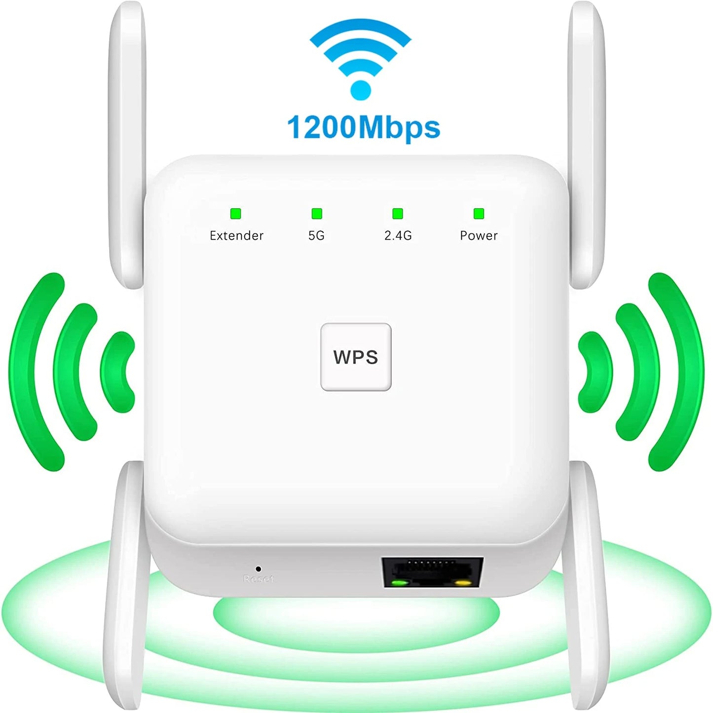 1200Mbps WiFi Extender – Dual-Band Wireless Range Booster