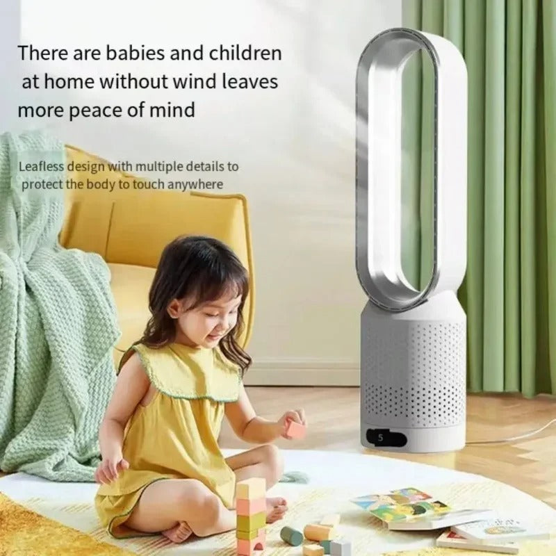 3-in-1 Bladeless Air Cooler, Purifier & LED Touch Oscillating Fan