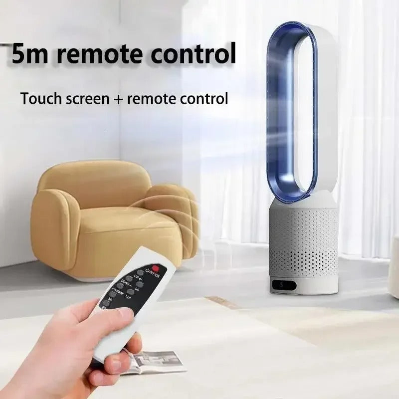 3-in-1 Bladeless Air Cooler, Purifier & LED Touch Oscillating Fan