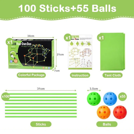 Kids Fort Building Kit – Creative STEM Construction Set