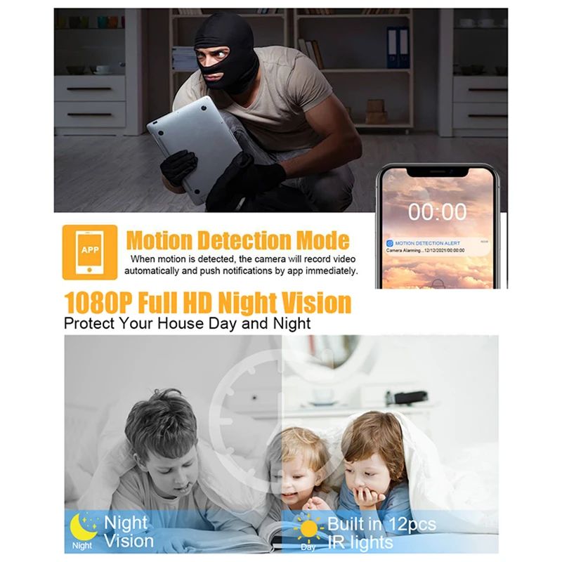 WiFi Security Camera 1080p – Indoor & Outdoor Smart Surveillance