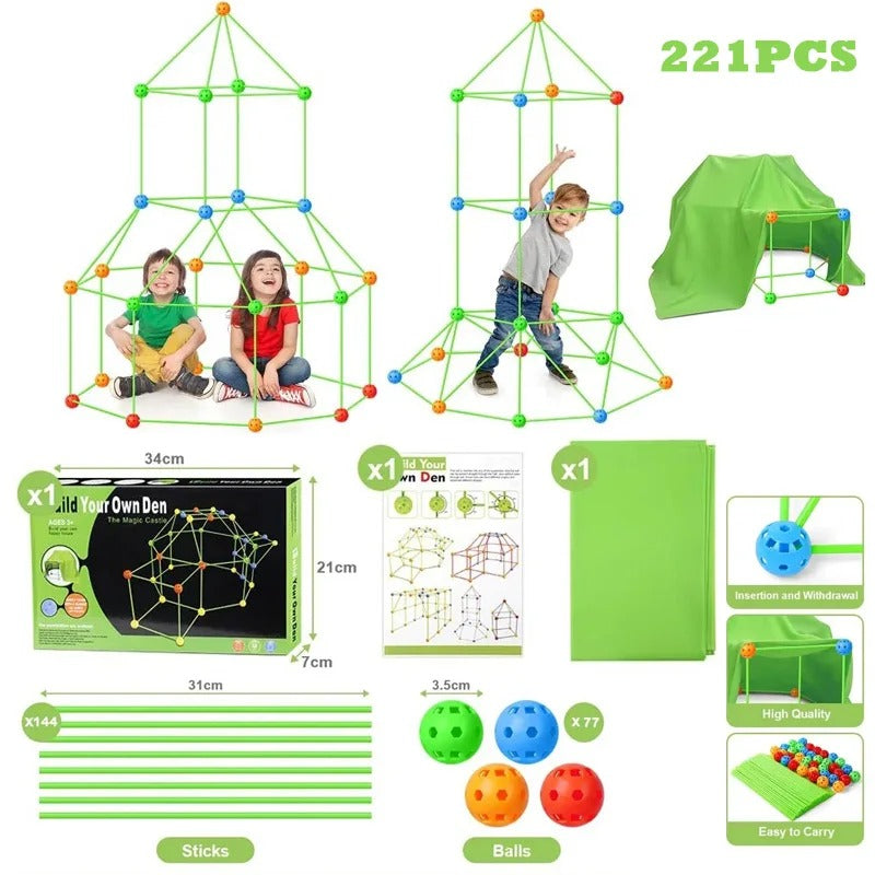 Kids Fort Building Kit – Creative STEM Construction Set