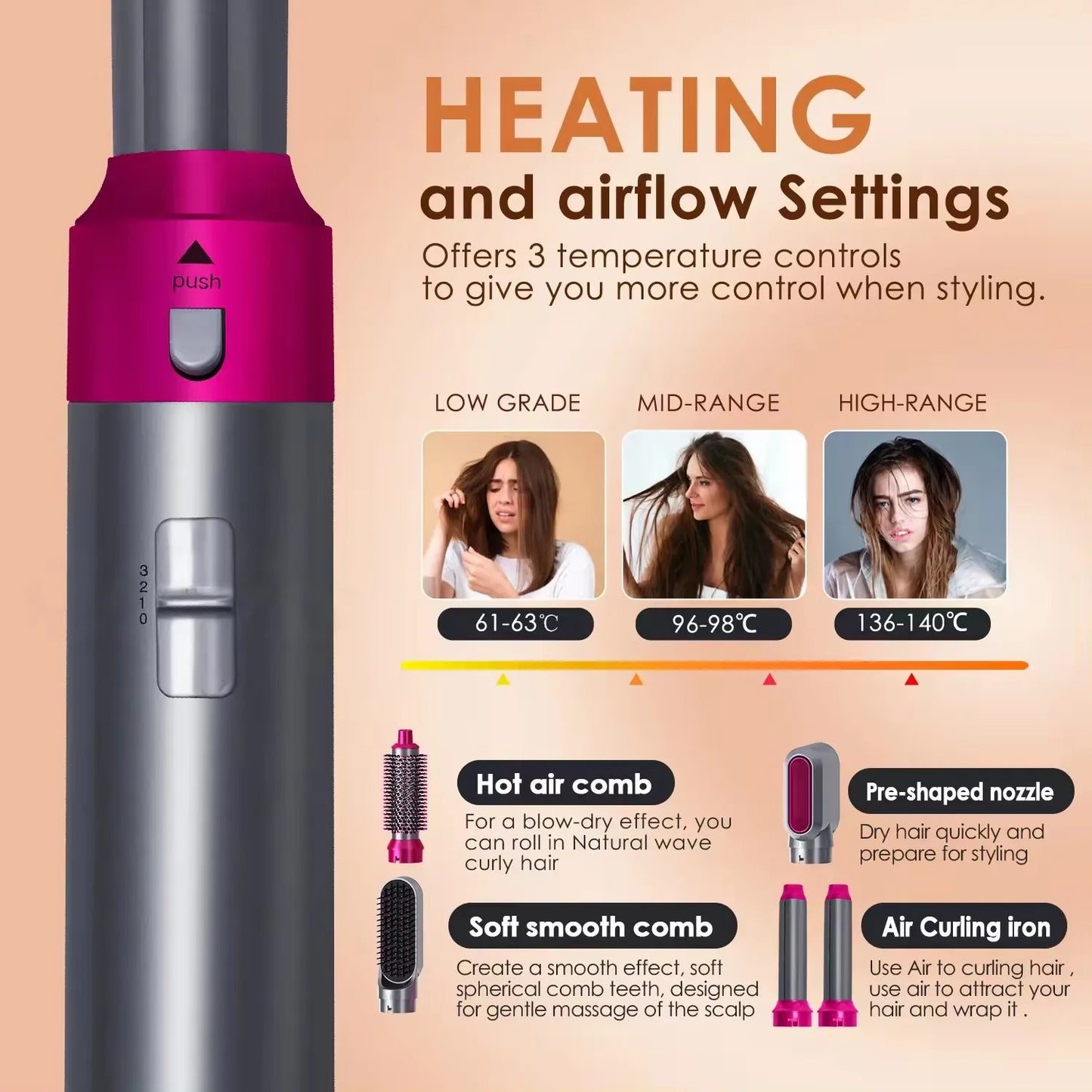 Premium 5-in-1 Hair Styler Pro
