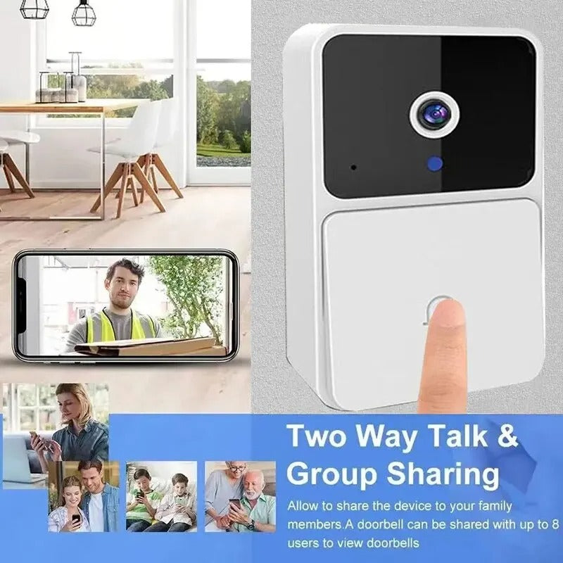 Smart Wireless Video Doorbell Camera – Night Vision & Two-Way Audio
