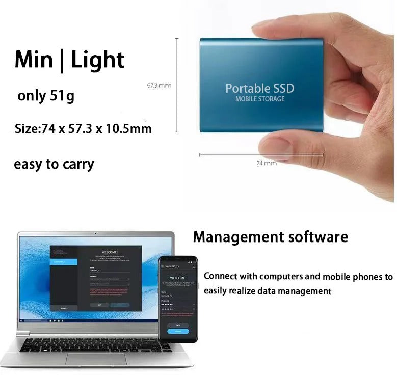 Portable SSD Drive Compact High-Speed Storage