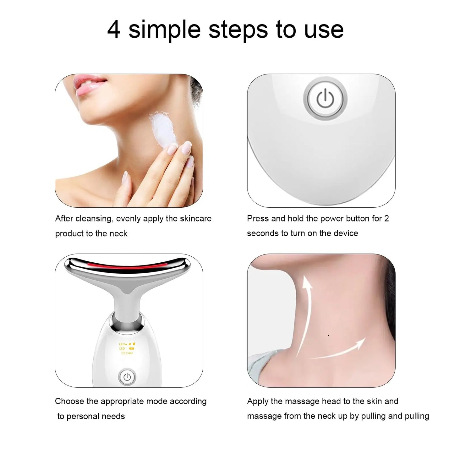 RevitaLight 4-in-1 LED Face Massager – Anti-Aging