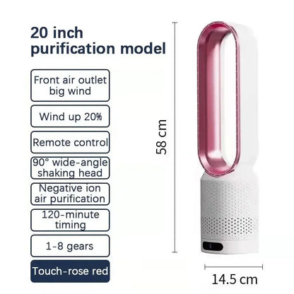 3-in-1 Bladeless Air Cooler, Purifier & LED Touch Oscillating Fan