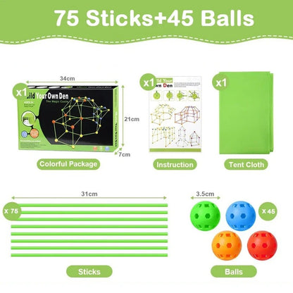 Kids Fort Building Kit – Creative STEM Construction Set