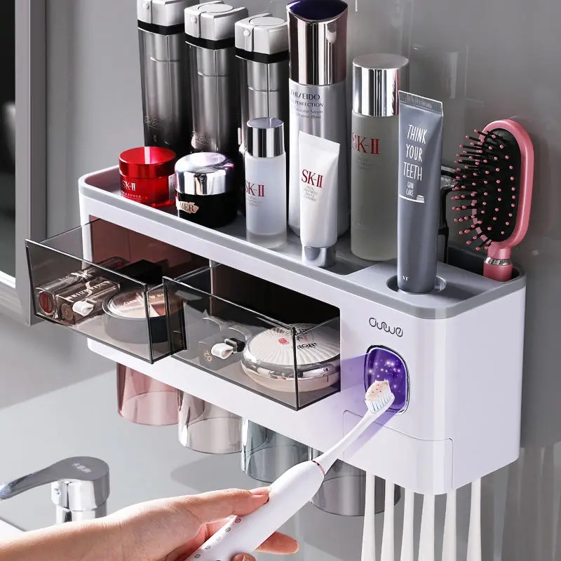 Electric Toothbrush Holder Set with Automatic Toothpaste Dispenser - Image 3